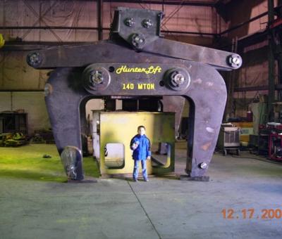 Old rusted drag line slab.